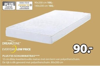 Jysk Plus f35 schuimmatras aanbieding