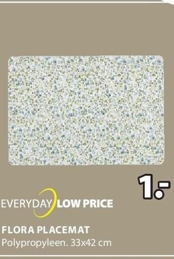 Jysk Flora placemat aanbieding