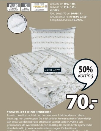 Jysk Tronfjellet 4 seizoenendekbed aanbieding