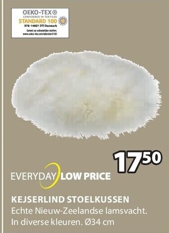 Jysk Kejserlind stoelkussen aanbieding