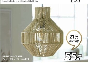 Jysk Heine hanglamp aanbieding