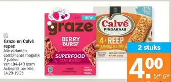 Albert Heijn Graze en calve repen 104-140 gram aanbieding