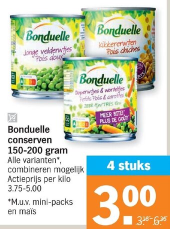 Albert Heijn Bonduelle conserven 150-200 gram aanbieding