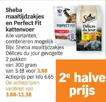 Sheba maaltijdzakjes en perfect fit kattenvoer 300 gram