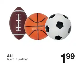 Zeeman Bal 14 cm kunststof aanbieding