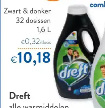 OKay Dreft alle wasmiddelen zwart & donker 32 doissen 1,6L aanbieding