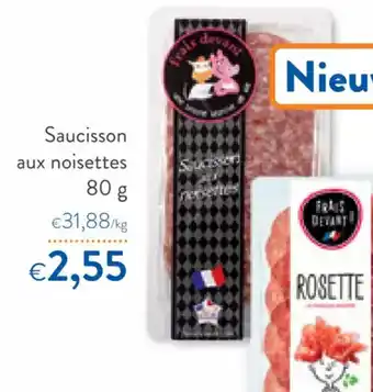 Frais devant saucisson aux noisettes 80g