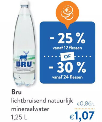 OKay Bru lichtbruisend natuurlijk mineraalwater 1,25L aanbieding