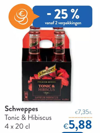 OKay Schweppes tonic & hibiscus 4 x 20cl aanbieding