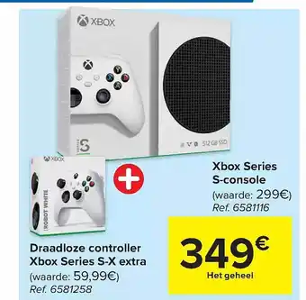 Carrefour Draadloze controller xbox series s-x extra, xbox series s-console aanbieding