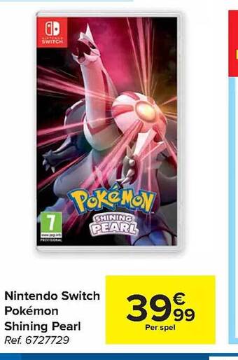 Carrefour Nintendo switch pokémon shining pearl aanbieding