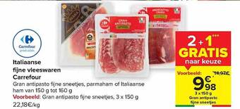 Carrefour Italiaanse fijne vleeswaren aanbieding
