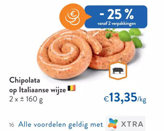 OKay Chipolata op italiaanse wijze aanbieding