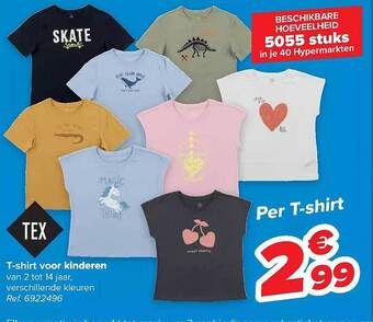 Carrefour Tex t-shirt voor kinderen aanbieding