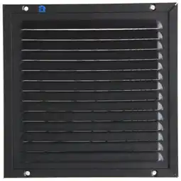 GAMMA Renson schoepenrooster met muggengaas 200x200 mm aluminium zwart aanbieding
