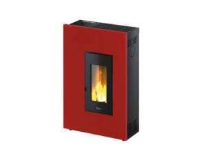 Hubo Pegaso madison pelletkachel 5,2kw rood aanbieding