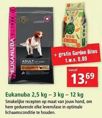 Maxi Zoo Eukanuba 2,5 kg - 3 kg - 12 kg aanbieding
