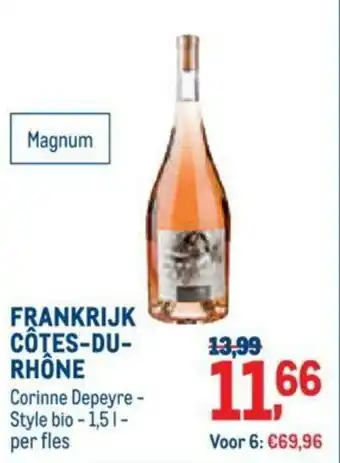 Frankrijk côtes-du-rhône 1,5 liter