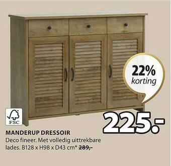 Jysk Manderup dressoir aanbieding