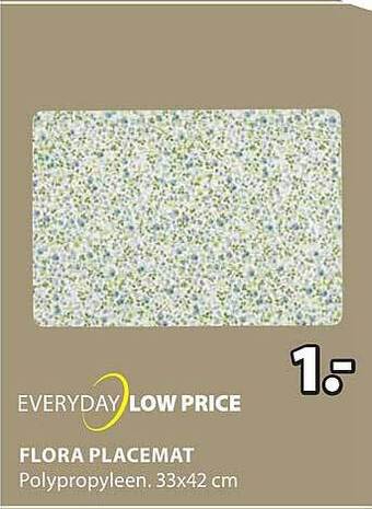 Jysk Flora placemat aanbieding