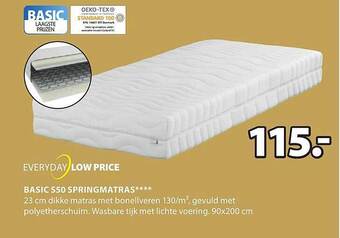 Jysk Basic s50 springmatras aanbieding