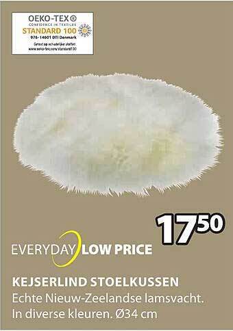 Jysk Kejserlind stoelkussen aanbieding