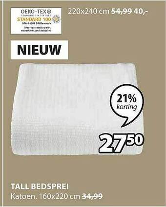 Jysk Tall bedsprei aanbieding
