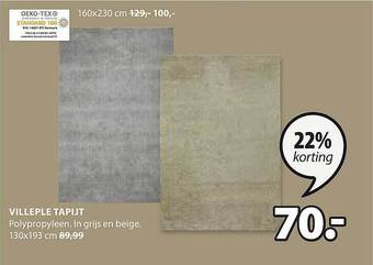 Jysk Villeple tapijt aanbieding