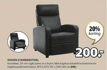 Jysk Hoven standenstoel aanbieding