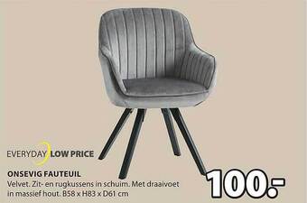 Jysk Onsevig fauteuil aanbieding