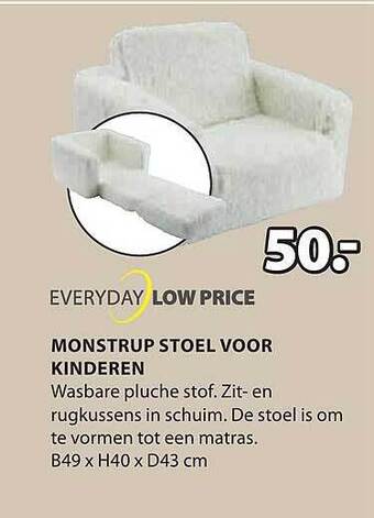 Jysk Monstrup stoel voor kinderen aanbieding