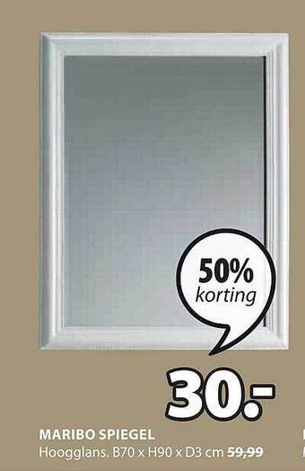 Jysk Maribo spiegel aanbieding