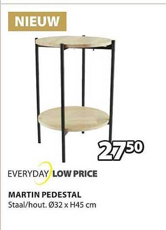 Jysk Martin pedestal aanbieding