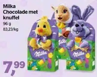 Milka chocolade met knuffel