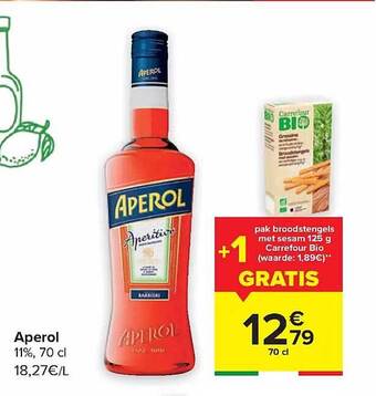 Carrefour Aperol 11% 70 cl aanbieding