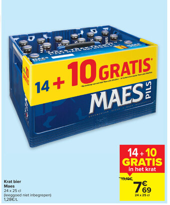 Carrefour Krat bier Maes aanbieding
