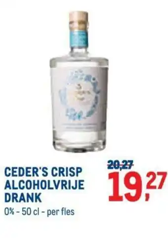 Ceder's crisp alcoholvrije drank 50 cl