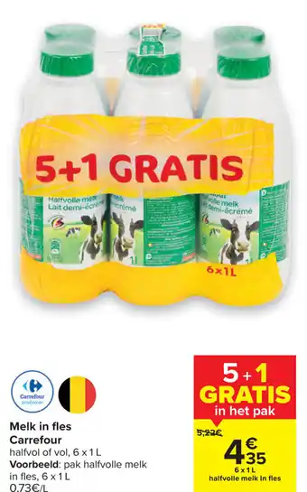 Carrefour Carrefour Melk in fles aanbieding