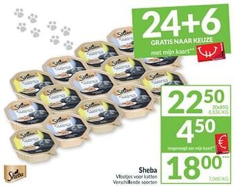 Intermarché Sheba vlootjes voor katten aanbieding