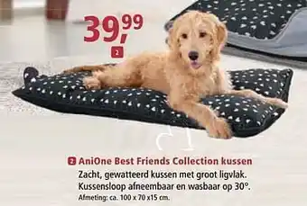 Anione best friends collection kussen ca. 100 x 70 x 15 cm