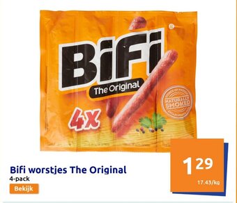 Action Bifi worstjes the original 4-pack aanbieding