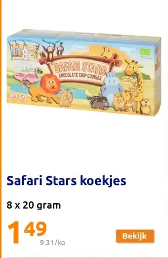 Action Safari stars koekjes 8 x 20g aanbieding