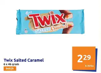 Action Twix salted caramel 6 x 46g aanbieding