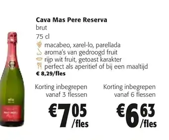 Colruyt Cava mas pere reserva 75cl aanbieding