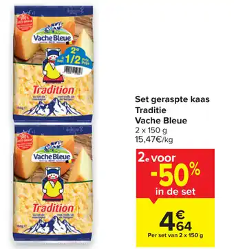 Set geraspte kaas Traditie Vache Bleue