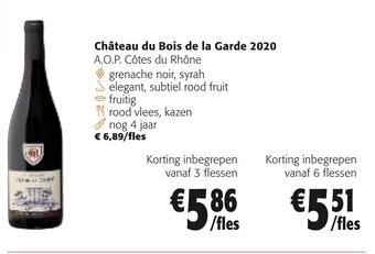 Colruyt Chateau du bois de la garde 2020 aanbieding