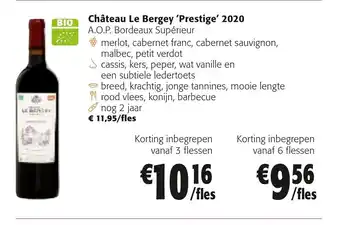 Colruyt Chateau le bergey 'prestige' 2020 aanbieding