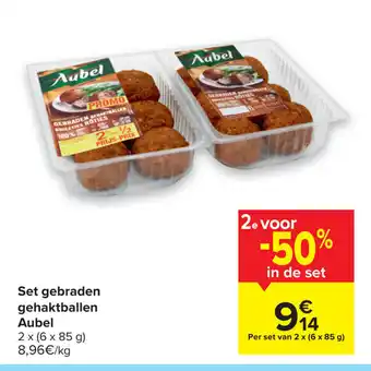 Carrefour Aubel Set gebraden gehaktballen aanbieding