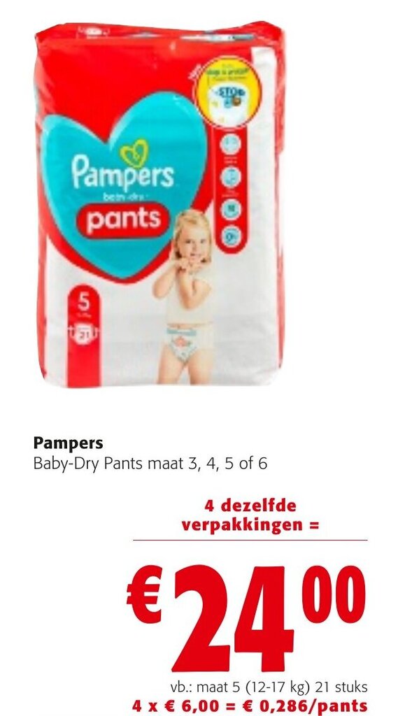 Pampers promotie bij Colruyt