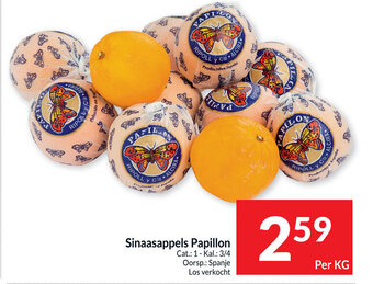 Intermarché Sinaasappels papillon per kg aanbieding